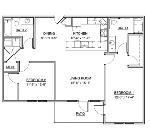 a floor plan of a house